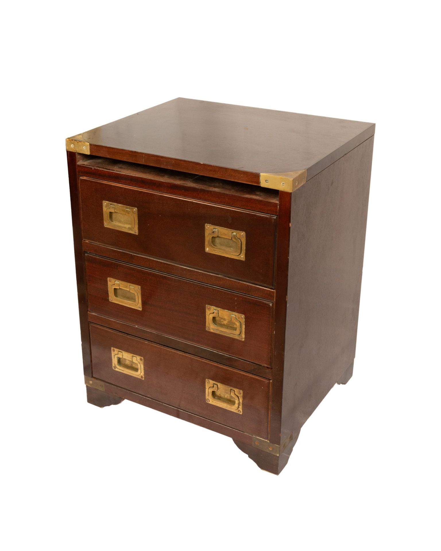 Antica Marina wooden bedside table with brass inserts - Image 3 of 23