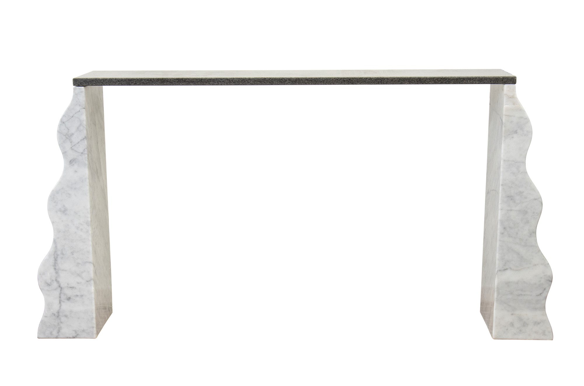 Ettore Sottsass Innsbruck 1917-Milano 2007 Console mod. Montenegro with marble bases and granite to - Bild 3 aus 15