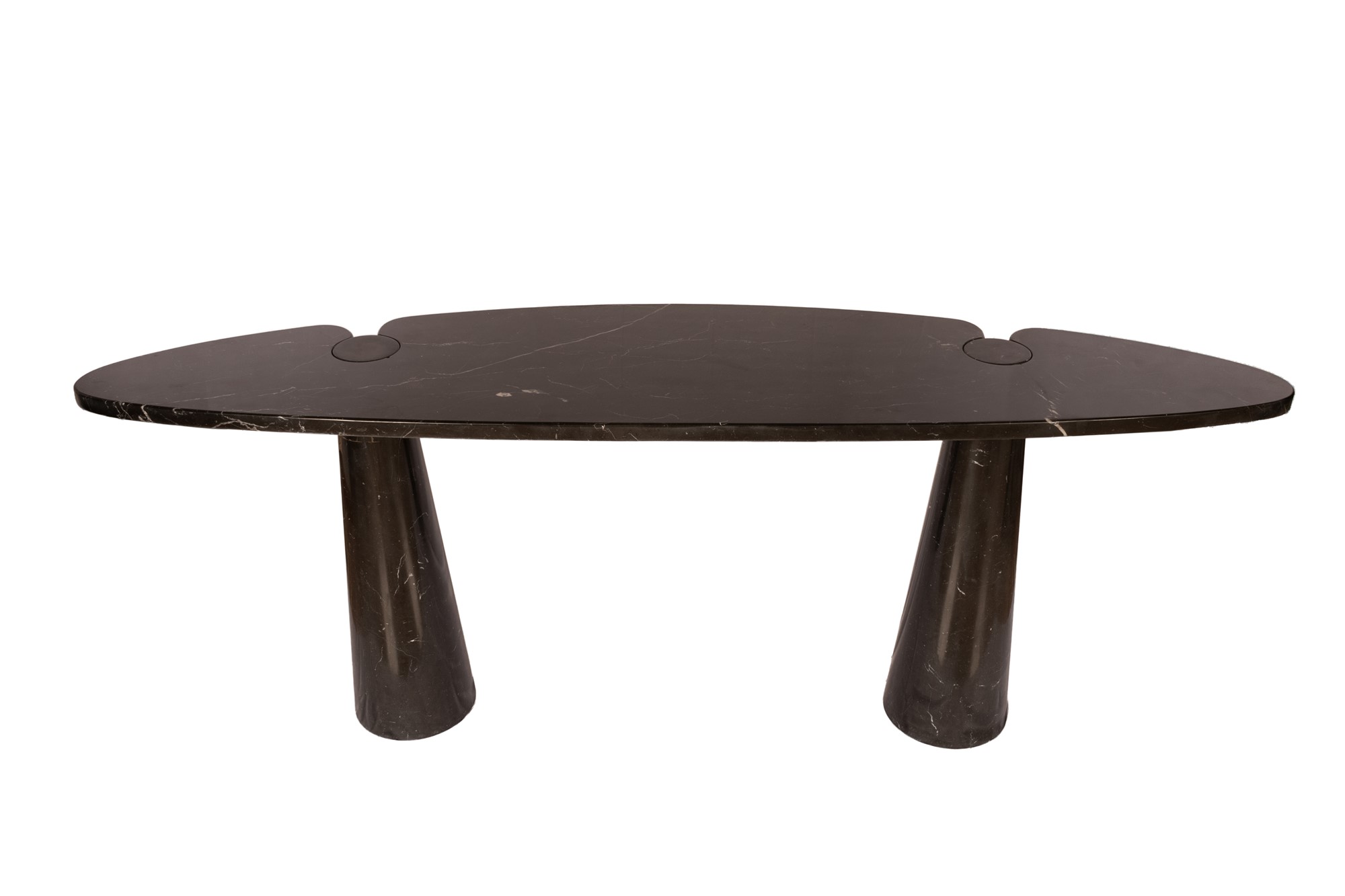 Angelo Mangiarotti Black marble console table by Marquina from the Eros series - Image 24 of 27