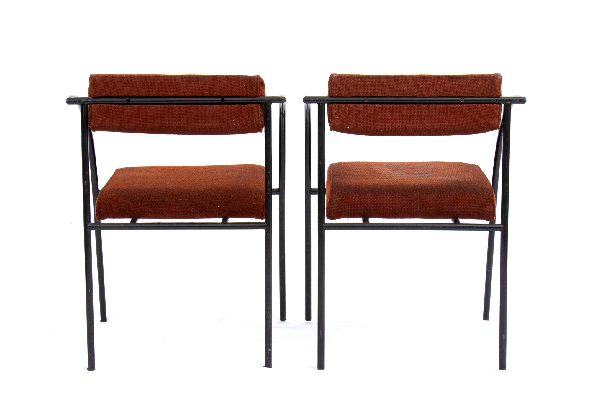 Rodney Kinsman Londra 1943 Set of two Wien chairs with round metal structure and curved armrests - Image 15 of 15