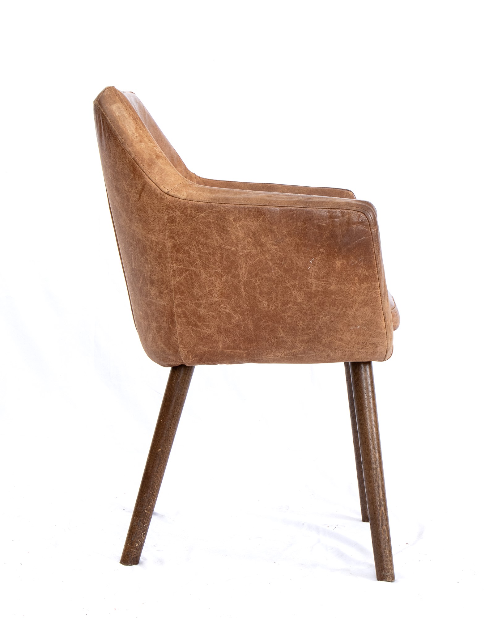 4 leather chairs. 20th century English manufacture - Bild 11 aus 19