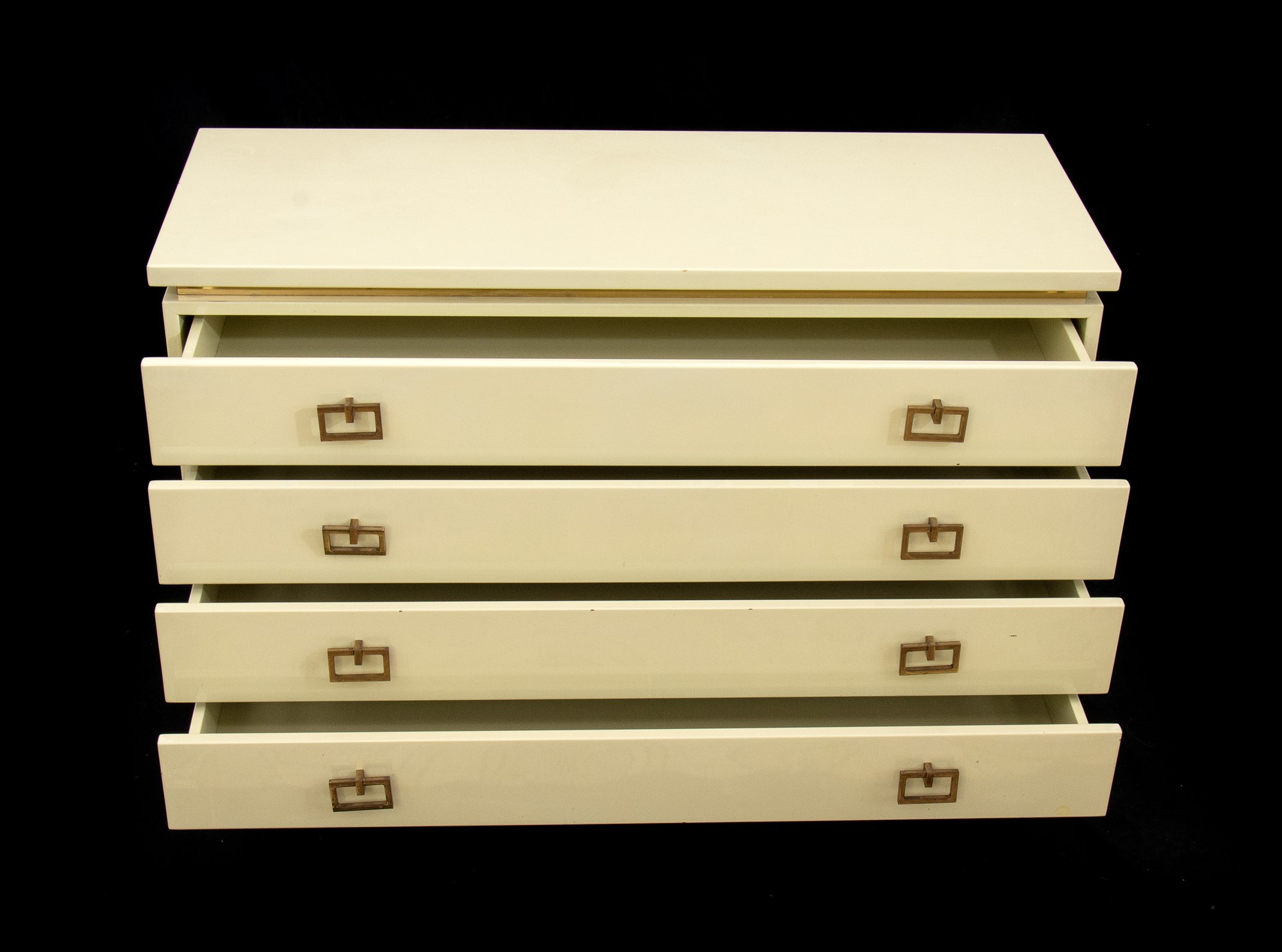 Pair of lacquered wooden drawers with four drawers on the front - Image 8 of 15