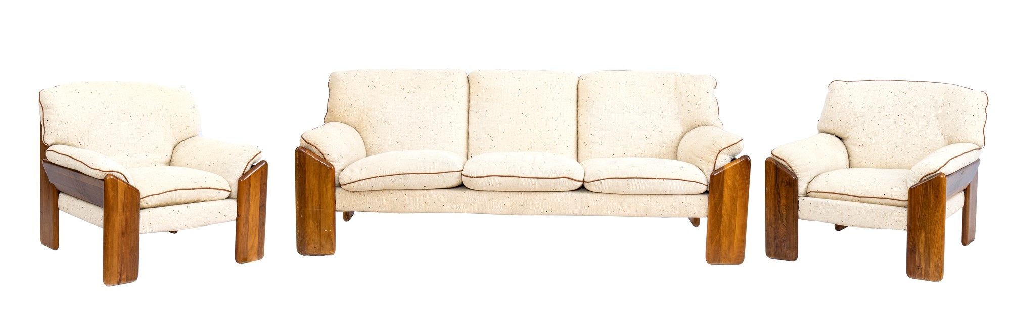Mario Marenco Foggia 1933-2019 Lounge Furniture by Mobilgirgi consists of three-seater sofa and two - Bild 2 aus 23