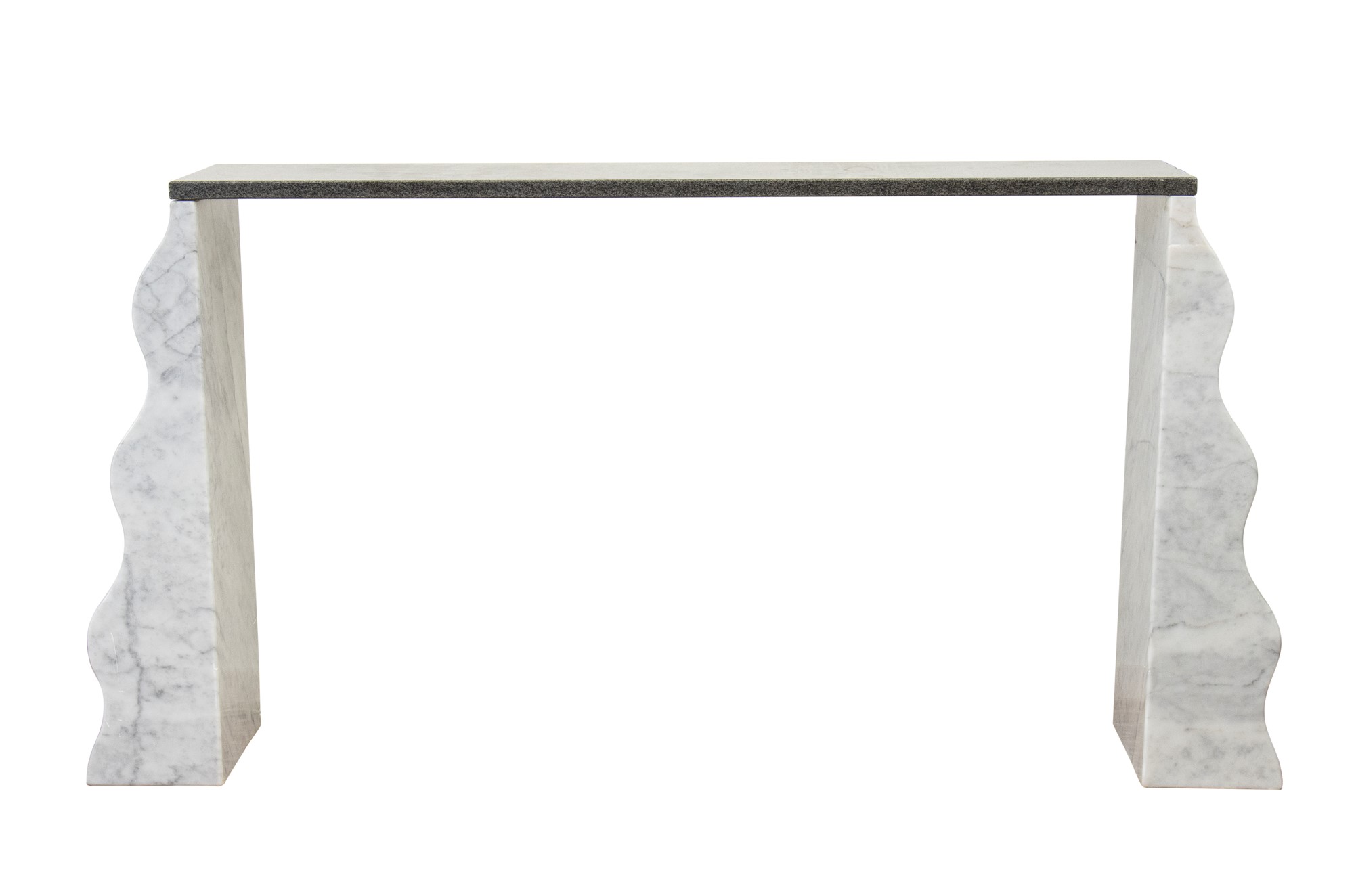 Ettore Sottsass Innsbruck 1917-Milano 2007 Console mod. Montenegro with marble bases and granite to - Bild 2 aus 15