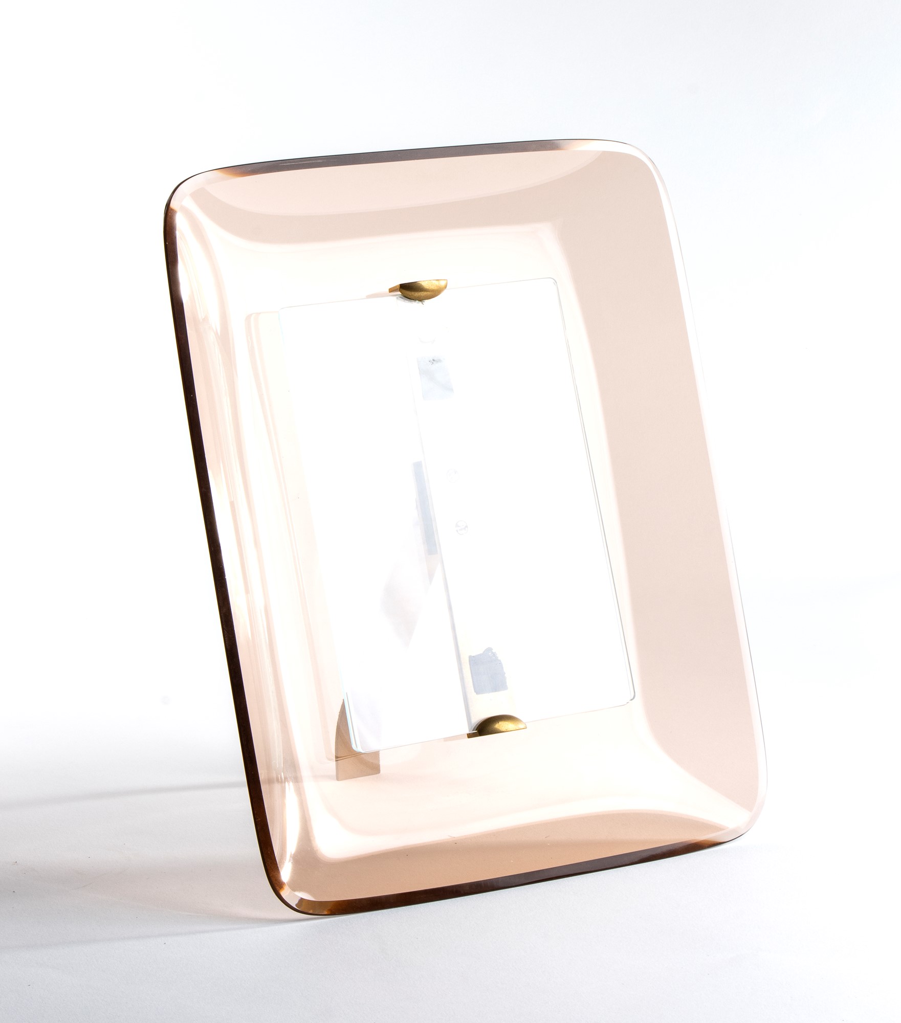 Max Ingrand Photo frame with brass frame and shaped cut crystal - Image 9 of 15