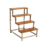 Wooden and steel ladder