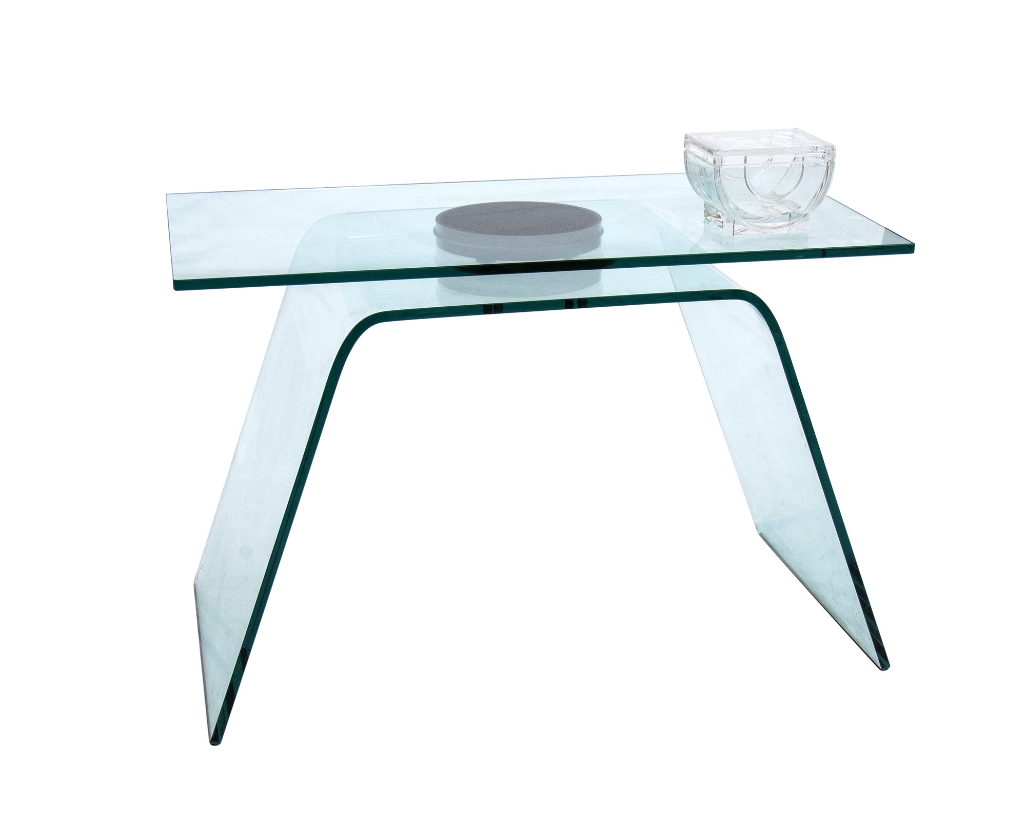 Coffee table in curved glass and swivel top - Image 14 of 15