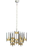 Gaetano Sciolari 1927-1994 Hurricane 9 light chandelier by Gaetano Sciolari. Structure in chrome an