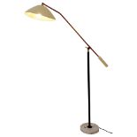 Stilnovo floor lamp directional painted metal with marble base