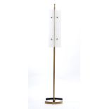 Angelo Lelli Ancona 1915-Monza 1979 Floor lamp mod. 12707 in brass and opal glass diffusers