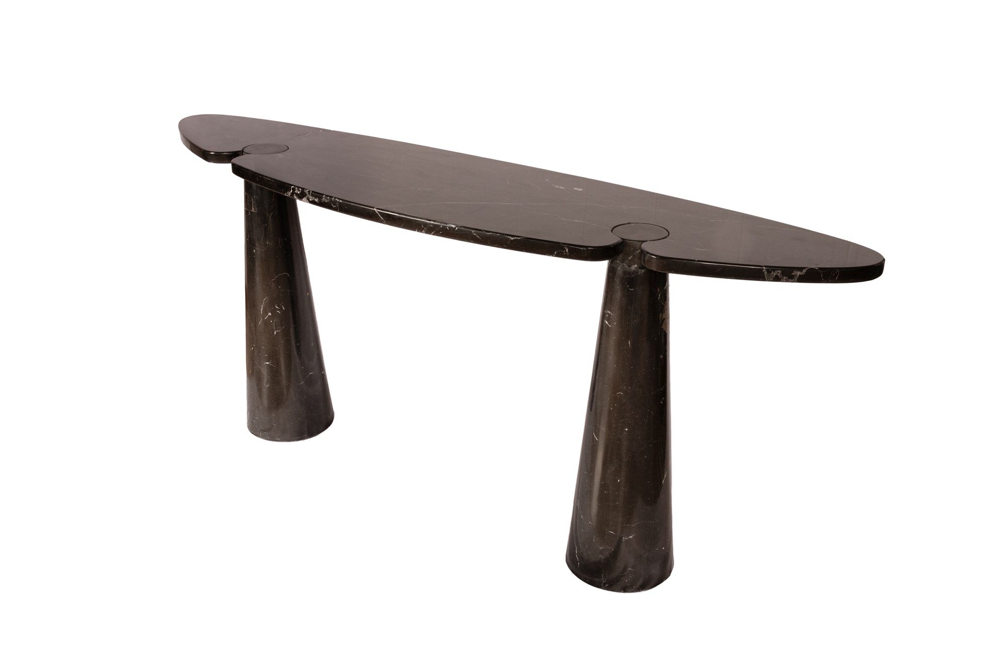 Angelo Mangiarotti Black marble console table by Marquina from the Eros series - Image 2 of 27