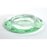 Ashtray in green glass Nile attributed to Fontana Arte