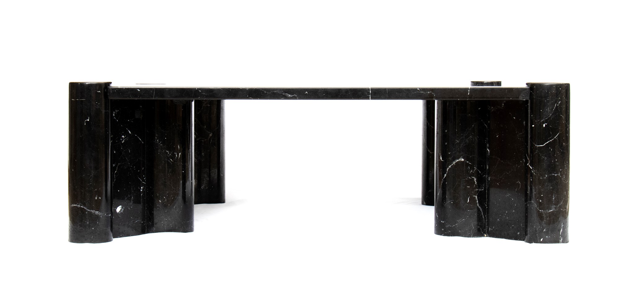 Gae Aulenti Palazzolo dello Stella 1927-Milano 2012 Living room table in black marble marquinia mod - Image 9 of 23