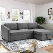 RRP £1000 - L-Shaped Sofa/Sofa Bed In Grey