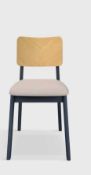 RRP £140 Unboxed Like New Fern Dining Chair In Black/Natural