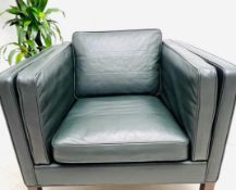 RRP £450 Ex Display Large Leather Concrete Grey Armchair