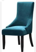 RRP £120 Ex Display Single Turquoise Button Style Dining Chair