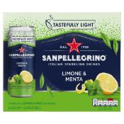 * RRP £150 X10 24X330Ml Cases San Pellegrino Lemon & Menta Bbe-10.23