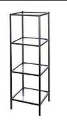 RRP £140 Brand New Boxed Kelly Hoppen 4 Tier Glass Shelving Unit