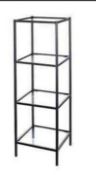 RRP £140 Brand New Boxed Kelly Hoppen 4 Tier Glass Shelving Unit (Condition Reports Available On
