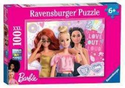 RRP £170 Assorted Lot To Contain- Barbie Puzzle(Box Damage) , Frozen Puzzle , Peppa Pig Puzzle ,