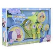 RRP £180 Assorted Lot To Contain- Peppa Pig Band Set, Smash Em Car , Funny Puller & More (S) (