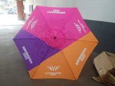 RRP £900 - Approx 30 X Black Parasols From Commonwealth Games