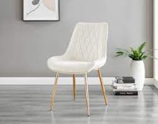 RRP £1000 - Pallet containing cream velvet dining chair, various lights and more