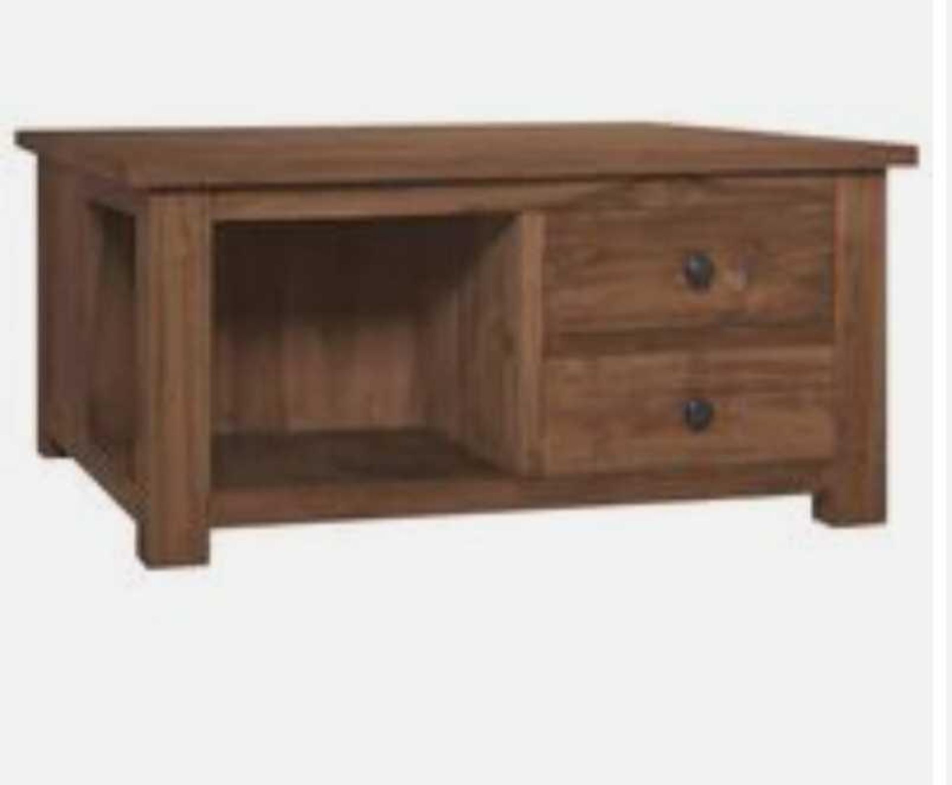 RRP £250 Like New 2 Drawer Coffee Table In Wood Finish