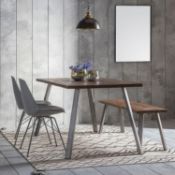 RRP £500 Brand New Camden Rect Dining Table Rustic Effect