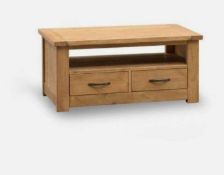 RRP £350 Like New 2 Drawer Tv Stand In Pine Finish