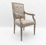 RRP £450 Cream Upholstered Buttoned Dining Chair