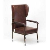 RRP £360 Like New Aidapt Chelsfield Height Adjustable Chair In Brown