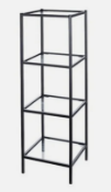 RRP £140 Brand New Factory Sealed Kelly Hoppen 4 Tier Glass Shelving Unit