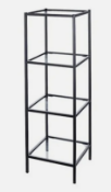 RRP £140 Brand New Factory Sealed Kelly Hoppen 4 Tier Glass Shelving Unit