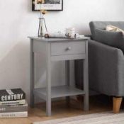 RRP £300 Like New 1 Drawer Grey Side Table