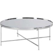 RRP £750 Like New Glass Mirrored Top Coffee Table