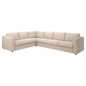 RRP £2100 Ex Display Suede Style 5 Seater Corner Sofa