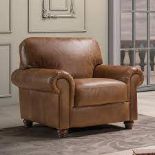 RRP £350 Ex Display Leather Style Armchair