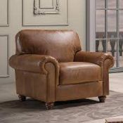 RRP £350 Ex Display Leather Style Armchair