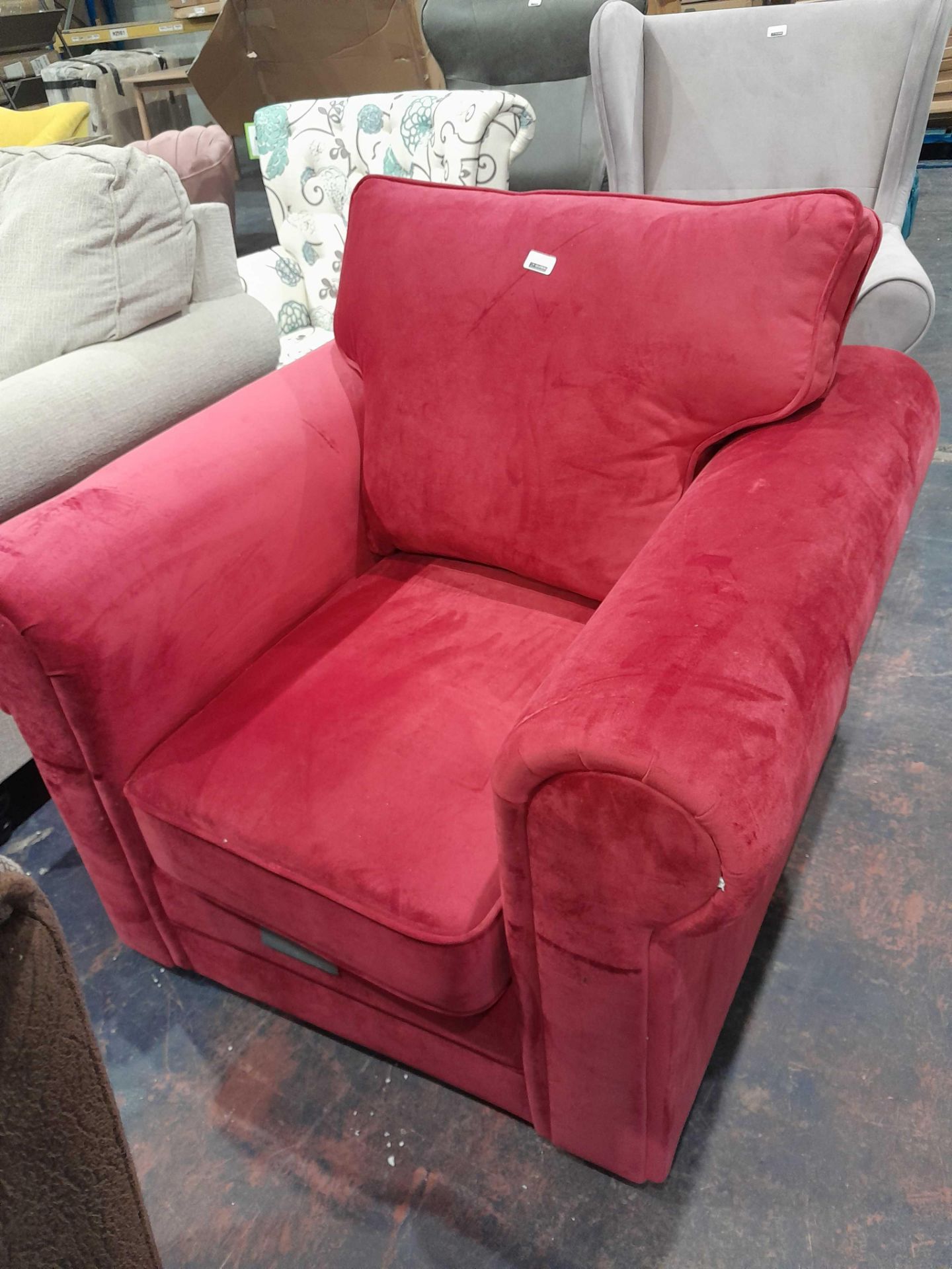 RRP £280 Ex Display Red Armchair - Image 2 of 2