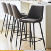 RRP £130 Brand New Boxed X2 Grey Barstools.