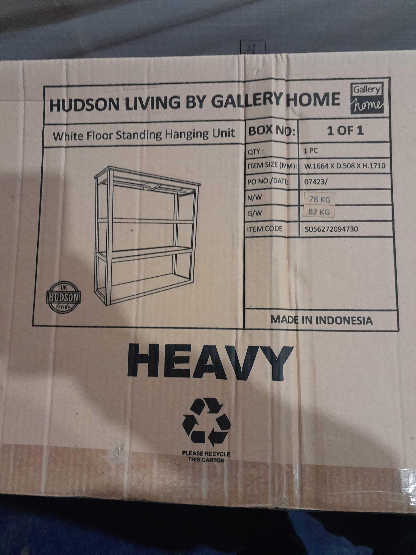 RRP £590 Brand New Factory Sealed Hudson Living Hanging Unit - Image 2 of 2