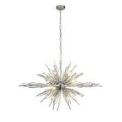 RRP £390 8638-8CC B7 Starburst 8Lt Ceiling Pendant - Chrome & Glass (Condition Reports Available
