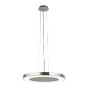 £266 3090-50CC Lexi Pendant - Chrome Metal & Crushed Ice Effect Glass (Condition Reports Available