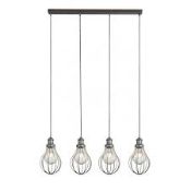 £170 1384-4PW B30 Balloon 4Lt Bar Pendant - Pewter Metal (Condition Reports Available On Request)(