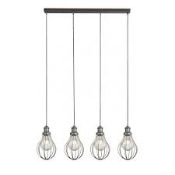 RRP £170 1384-4PW B30 Ballo 4Lt Bar Pendant - Pewter Metal