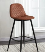 RRP £100 Brand New X2 Brown Barstools Ru-02 - Udc061Br