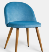 RRP £107 Brand New X2 Blue Chairs Kdc071Lbu-U