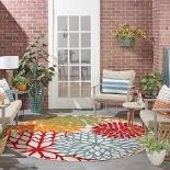 RRP £100 Brand New Nourison Aloha Collection Rug- Alho5Mtc - 7X10Ft